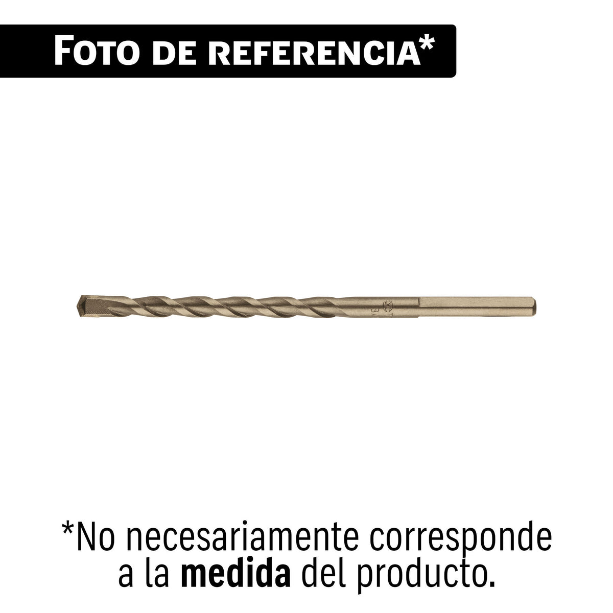 Broca para concreto de 3/8 x 12' en blíster, TRUPER — foto oficial 1