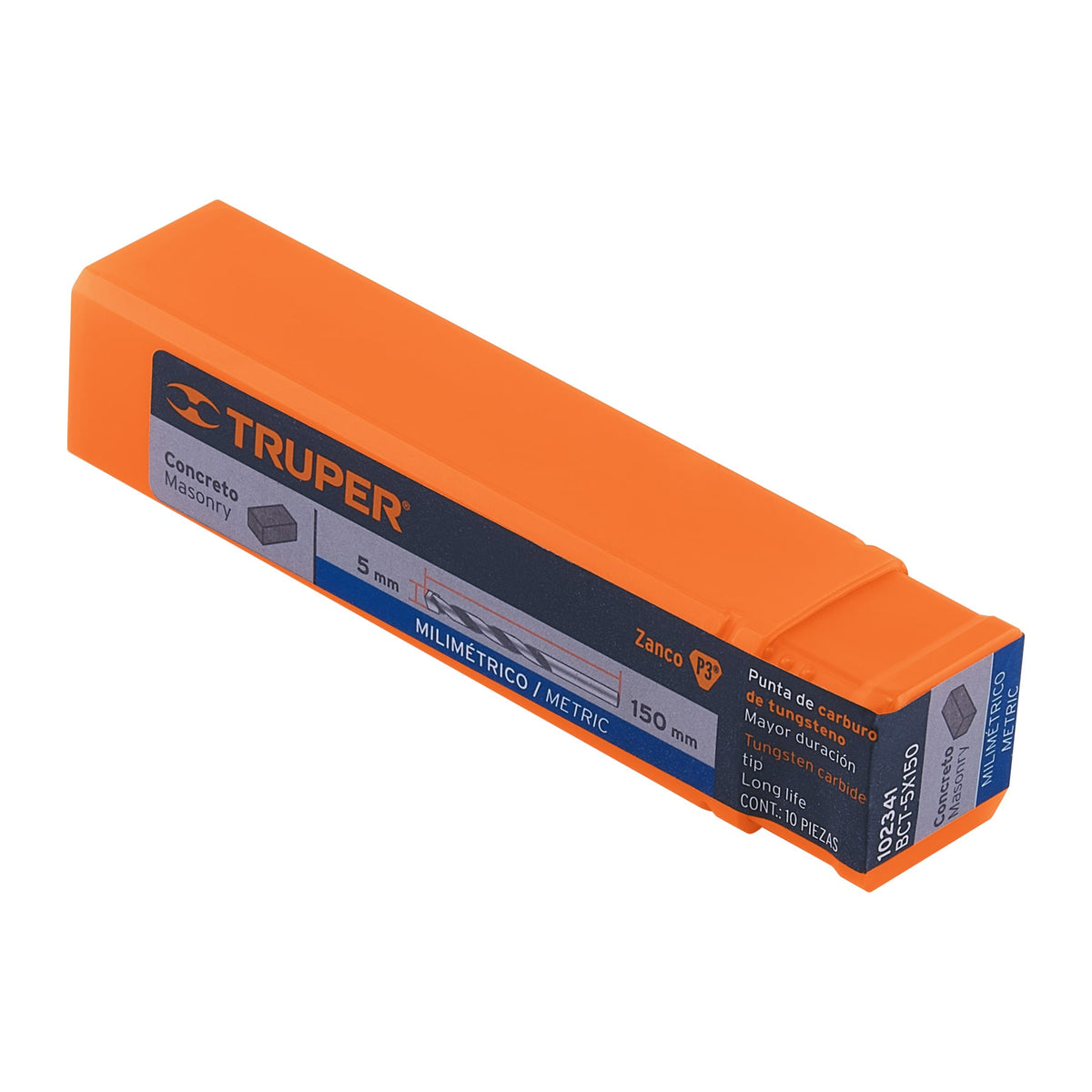 Broca para concreto 5 x 150 mm, TRUPER, Truper, SKU 102341 — vista 2