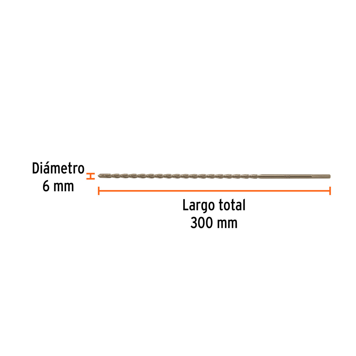 Broca para concreto 6 x 300 mm, TRUPER, Truper, SKU 102344 — vista 4