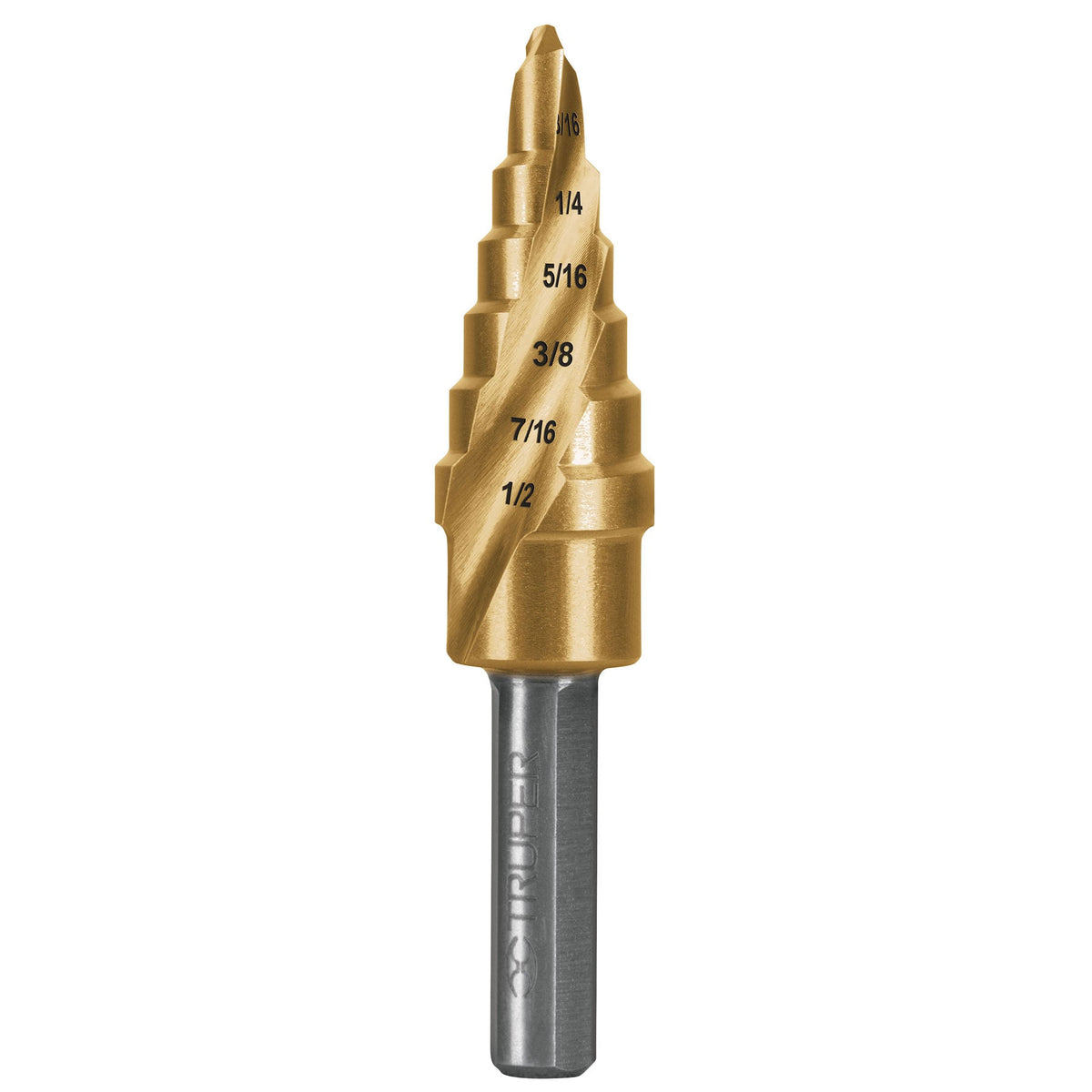 Broca escalonada titanio 6 escalones 3/16' a 1/2', EXPERT, Expert, SKU 101550