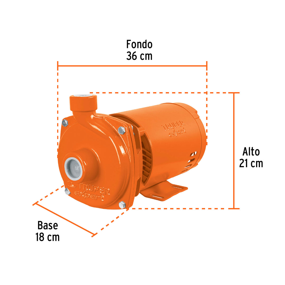 Bomba centrífuga para agua, 1 HP, TRUPER EXPERT, Expert, SKU 100433 — vista 3