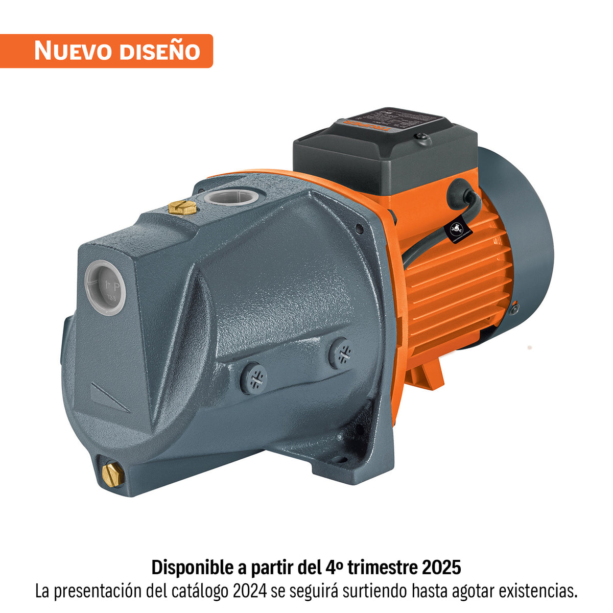 Bomba tipo jet, cabezal de hierro, 1 HP, TRUPER — foto oficial 1