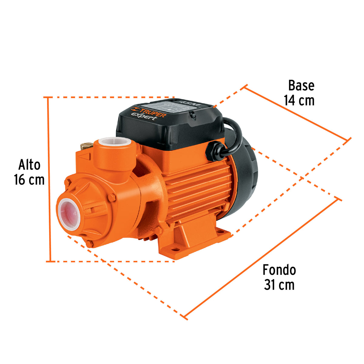 Bomba periférica 1HP, altura máx 70m, uso agrícola, EXPERT, Expert, SKU 10070 — vista 4