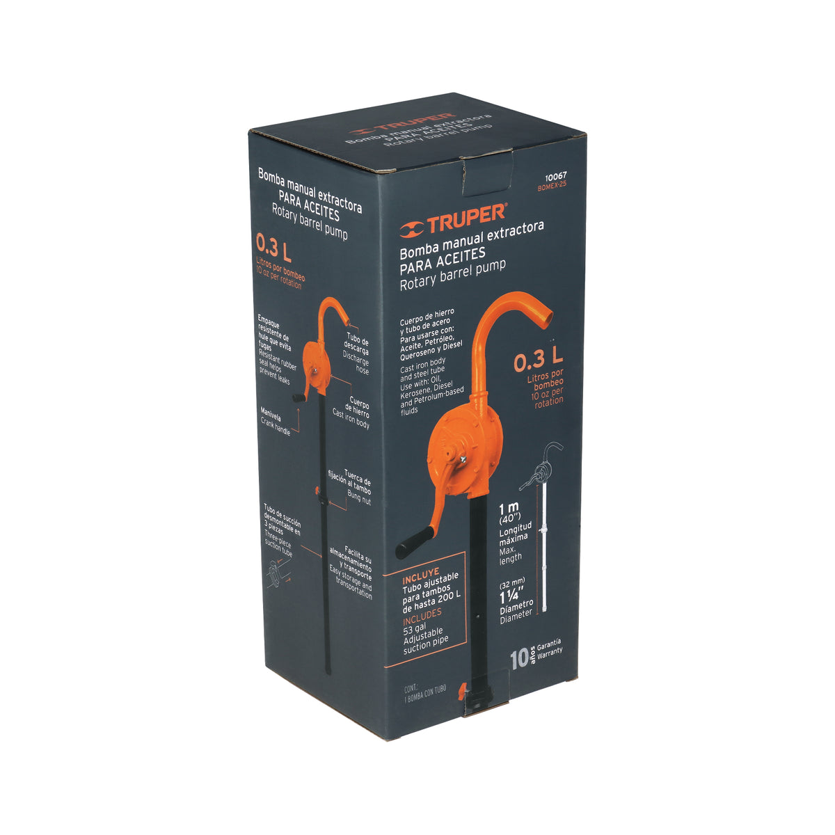 Bomba extractora de aceites con manivela, TRUPER, Truper, SKU 10067 — vista 2