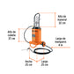 Bomba Inyectora Neumática de grasa, 12 Kg, TRUPER, Truper, SKU 103645 — vista 3