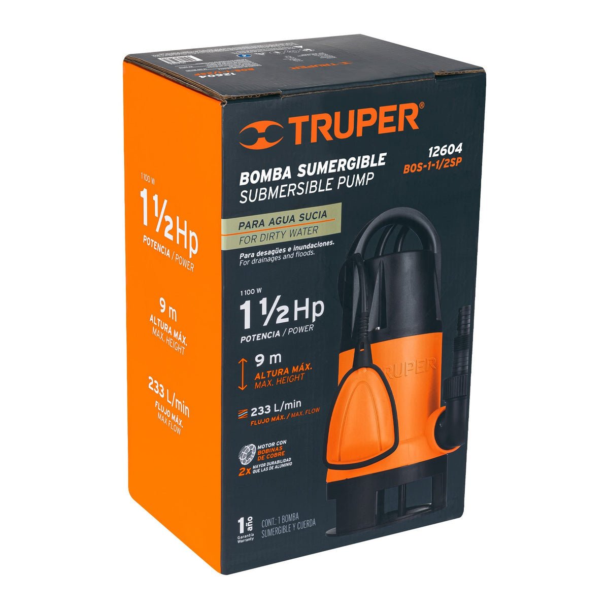 BOS-1-1-2SP Truper SKU 12604
