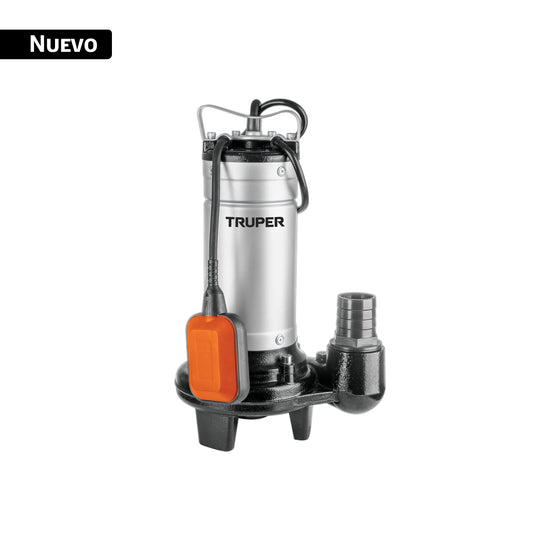 Bomba sumergible, 1 HP acero inox/hierro, para agua sucia — foto oficial 1