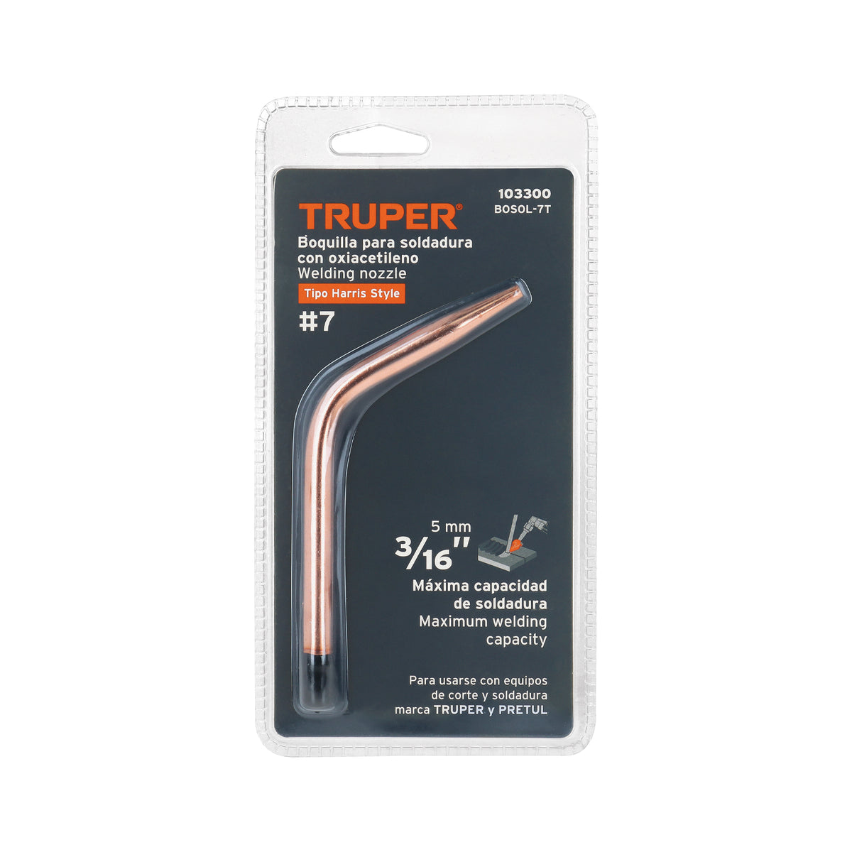 Boquilla #7 para soldar con acetileno, TRUPER, Truper, SKU 103300 — vista 2