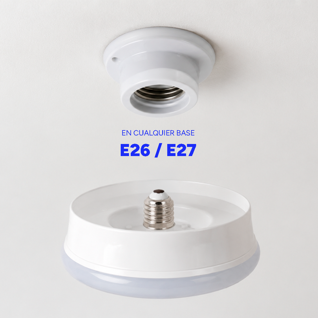 PANEL DECORATIVO SOBREPONER E26/E27 12W 880LM 65K LUZ FRÍA LUMMI BOWL