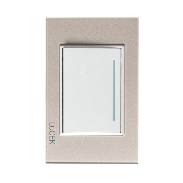 PLACA CON 1 INTERRUPTOR SENCILLO DE 3 MÓDULOS. MARFIL