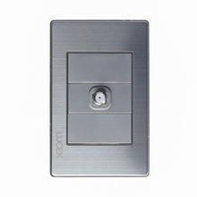 PLACA METALICA CON TOMA DE TELEVISION PLATADO