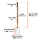 Bieldo para paja, 4 dientes, mango largo de acero 48' TRUPER, Truper, SKU 102100 — vista 4