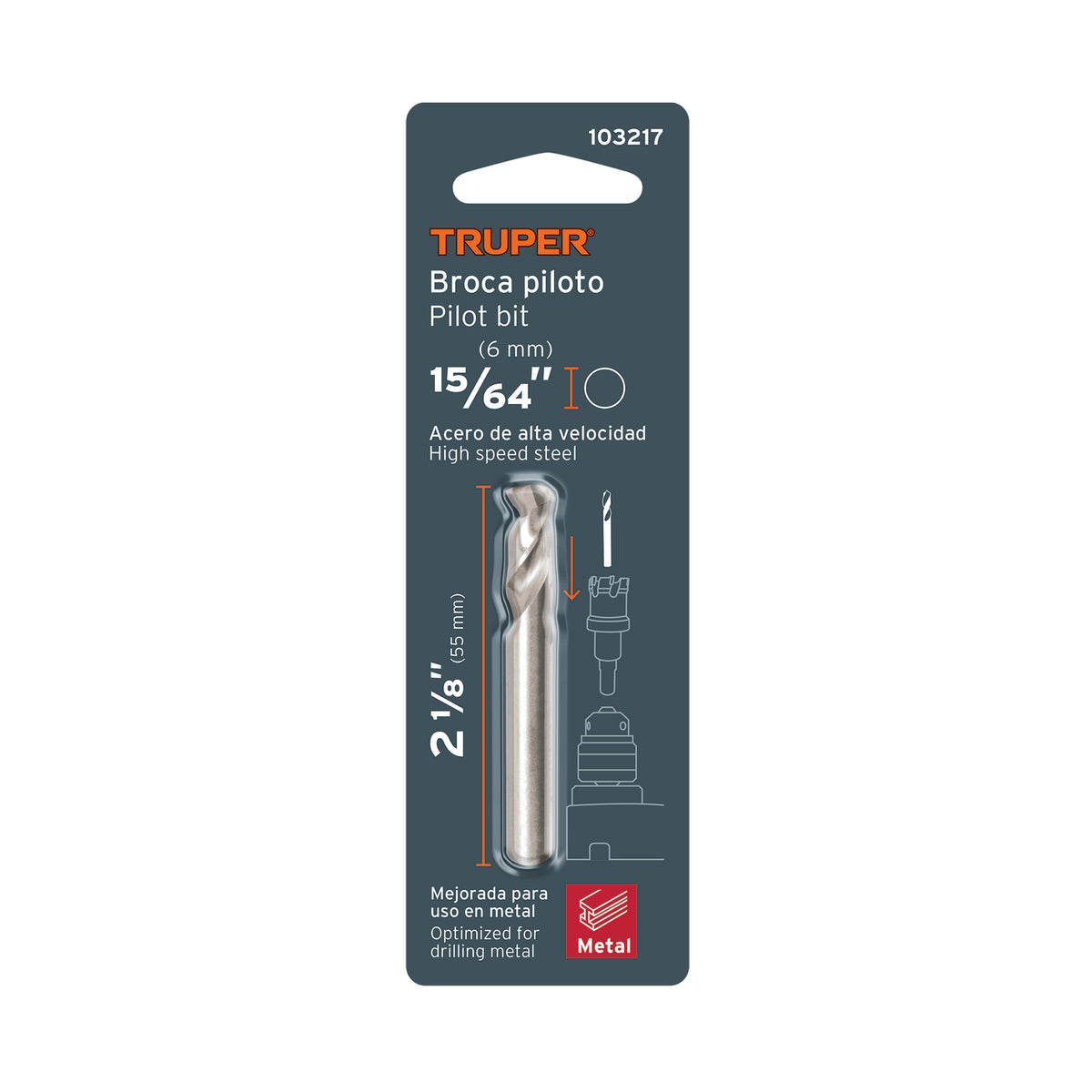 Broca piloto para brocasierras carburo de tungsteno, TRUPER, Truper, SKU 103217 — vista 2