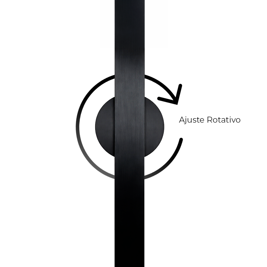 LÁMPARA DE MURO LINEAL NEGRO 12W 822LM 30K LUZ CÁLIDA BOOMER WA9101A3