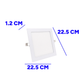 PANEL EMPOTRADO LED SLIM CUADRADO 18W 30K LUZ CÁLIDA CELED 4371LLI-PL018W500301