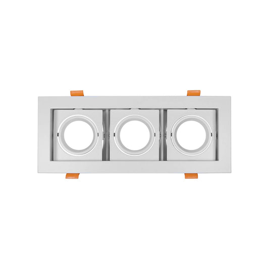 SPOT EMPOTRADO CUADRADO TRIPLE BLANCO GU10 GU5.3 TECNOLED BA-CDLS-231TB