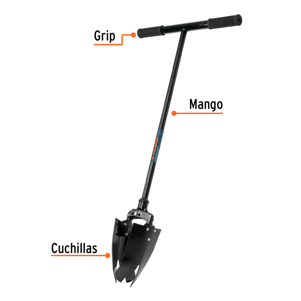 Cavador giratorio de acero, mango 'T' 30', TRUPER, Truper, SKU 100139 — vista 3