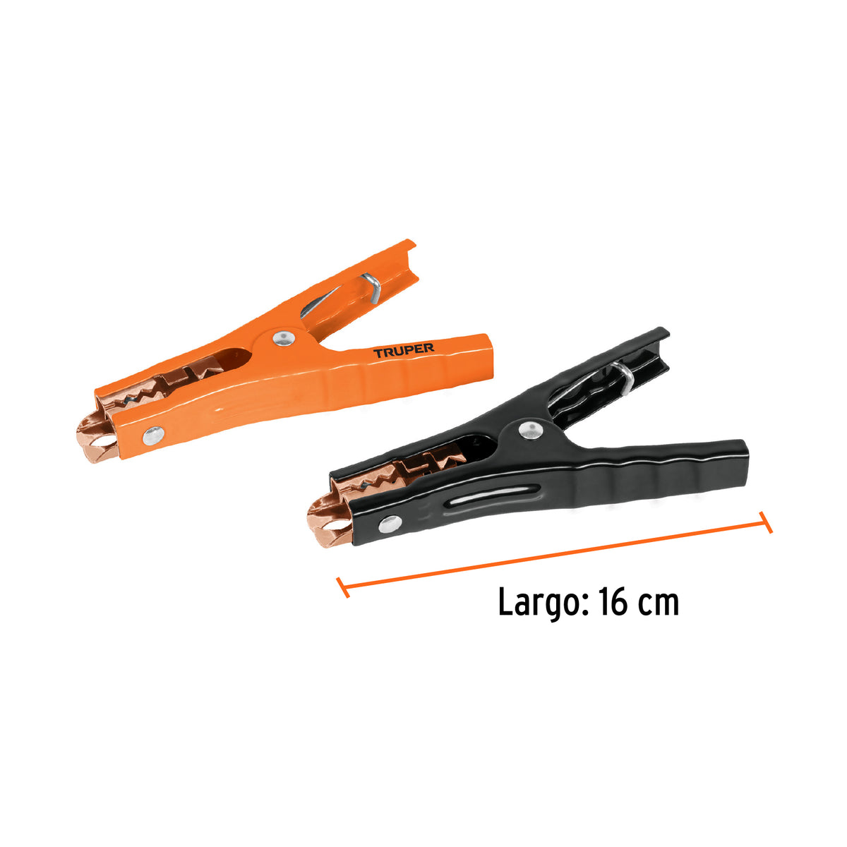 Blíster con 2 caimanes para cables pasa corriente, TRUPER, Truper, SKU 100777 — vista 4