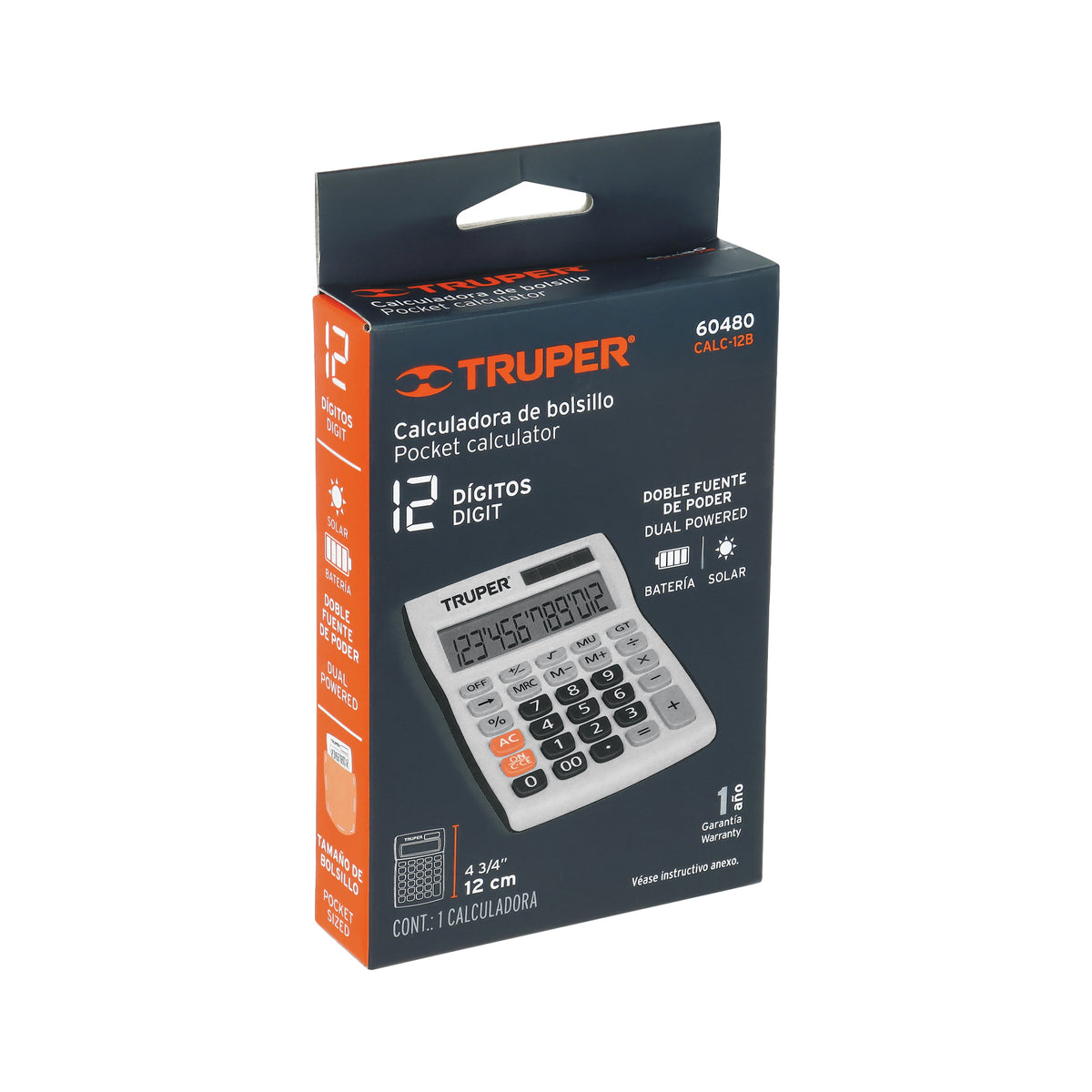Calculadora de bolsillo TRUPER — foto oficial 2