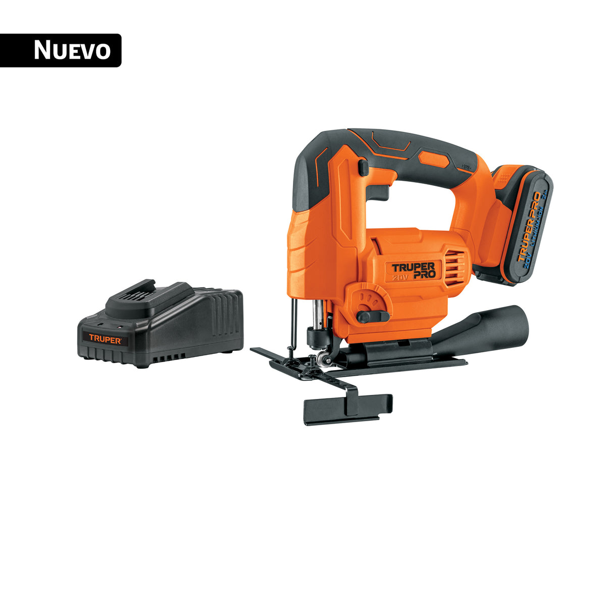 Sierra caladora 20V, 1 batería 2Ah, TRUPER PRO, Truper, SKU 102859