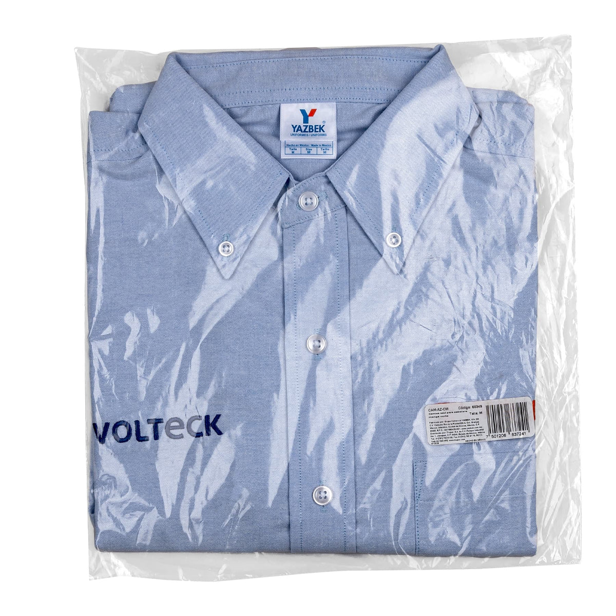 Camisa manga corta para hombre azul M TRUPER — foto oficial 2