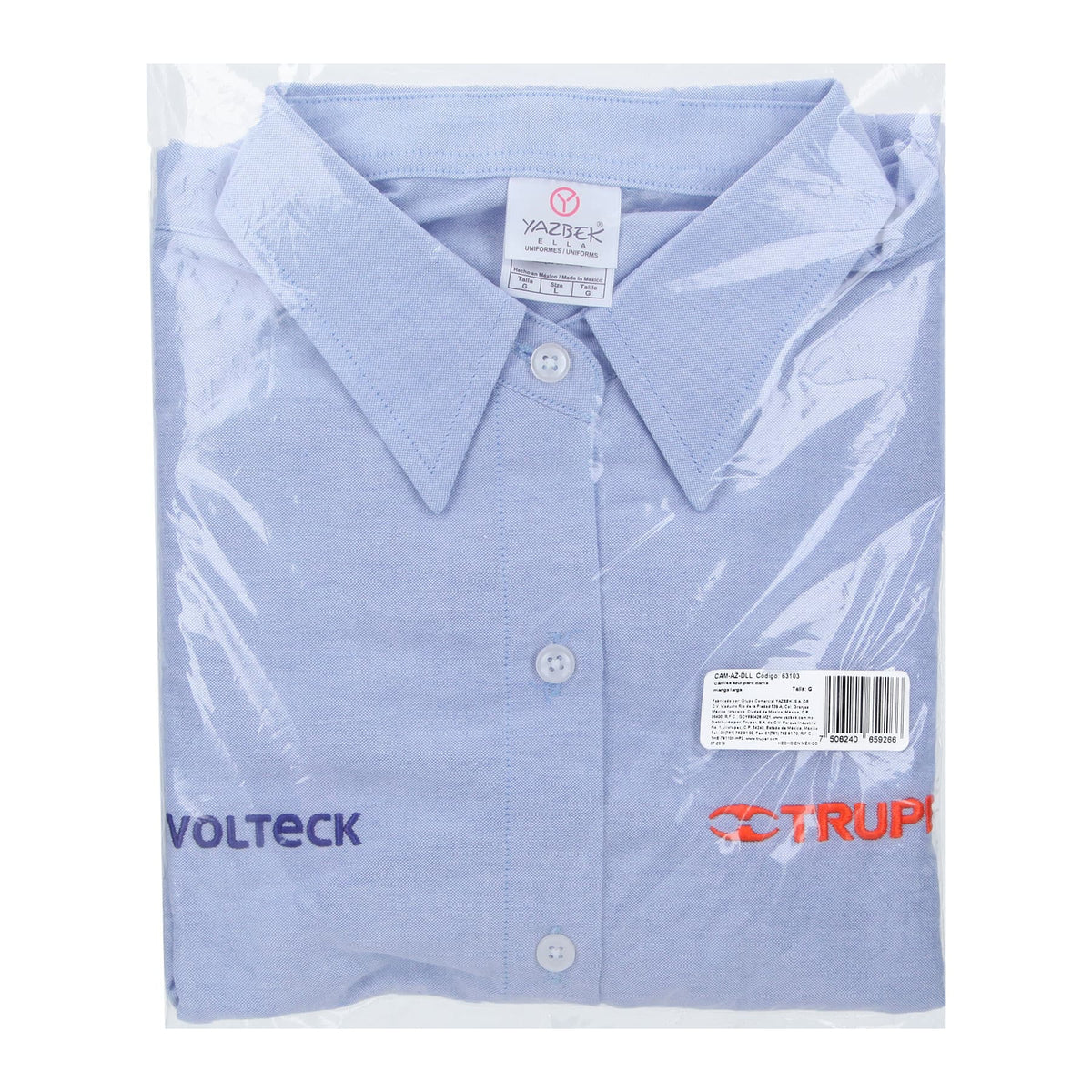 Camisa manga larga para mujer, azul, G, TRUPER — foto oficial 2