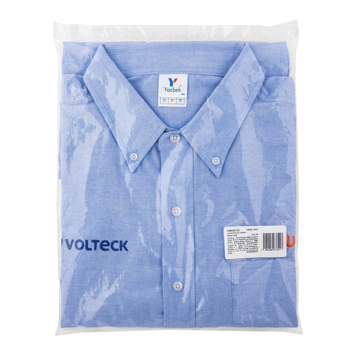 Camisa manga larga para hombre azul EG TRUPER — foto oficial 2