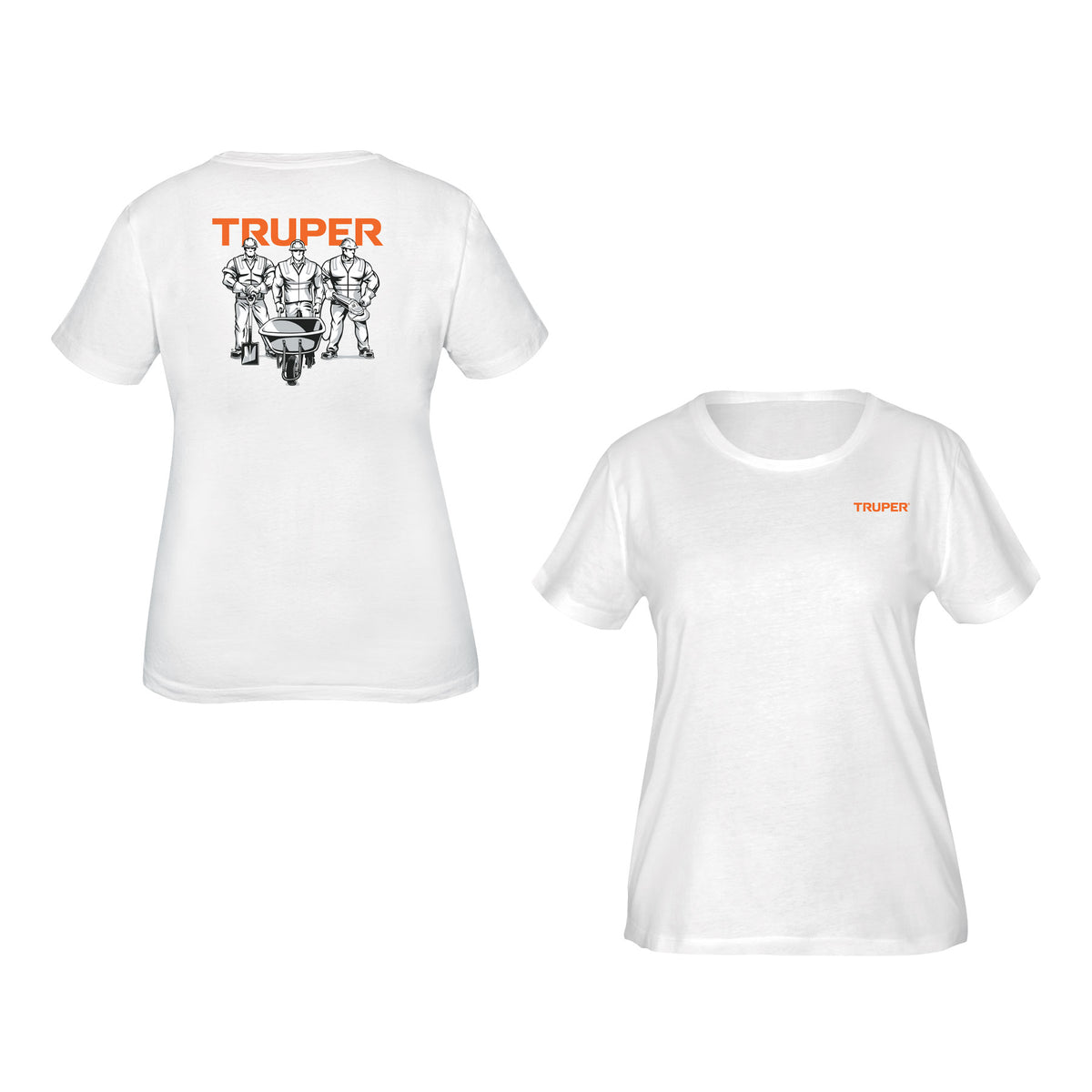 Playera cuello redondo para mujer blanca CH, TRUPER — foto oficial 1