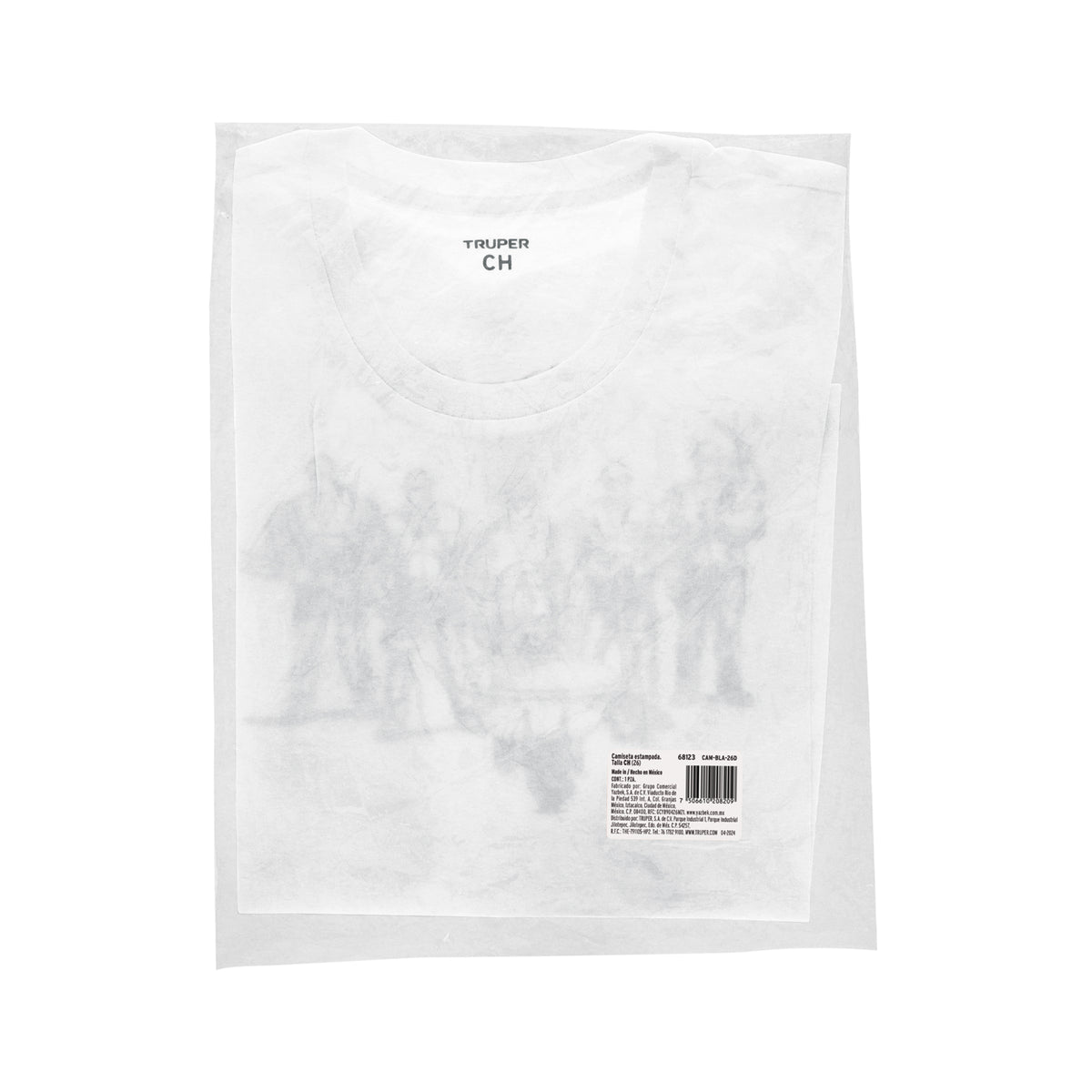 Playera cuello redondo para mujer blanca CH, TRUPER — foto oficial 2