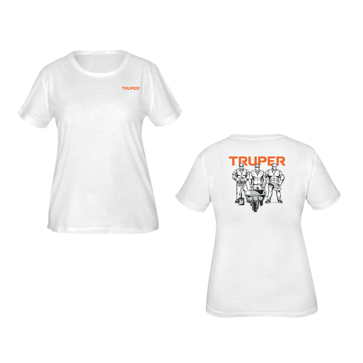 Playera cuello redondo para mujer blanca M, TRUPER — foto oficial 1