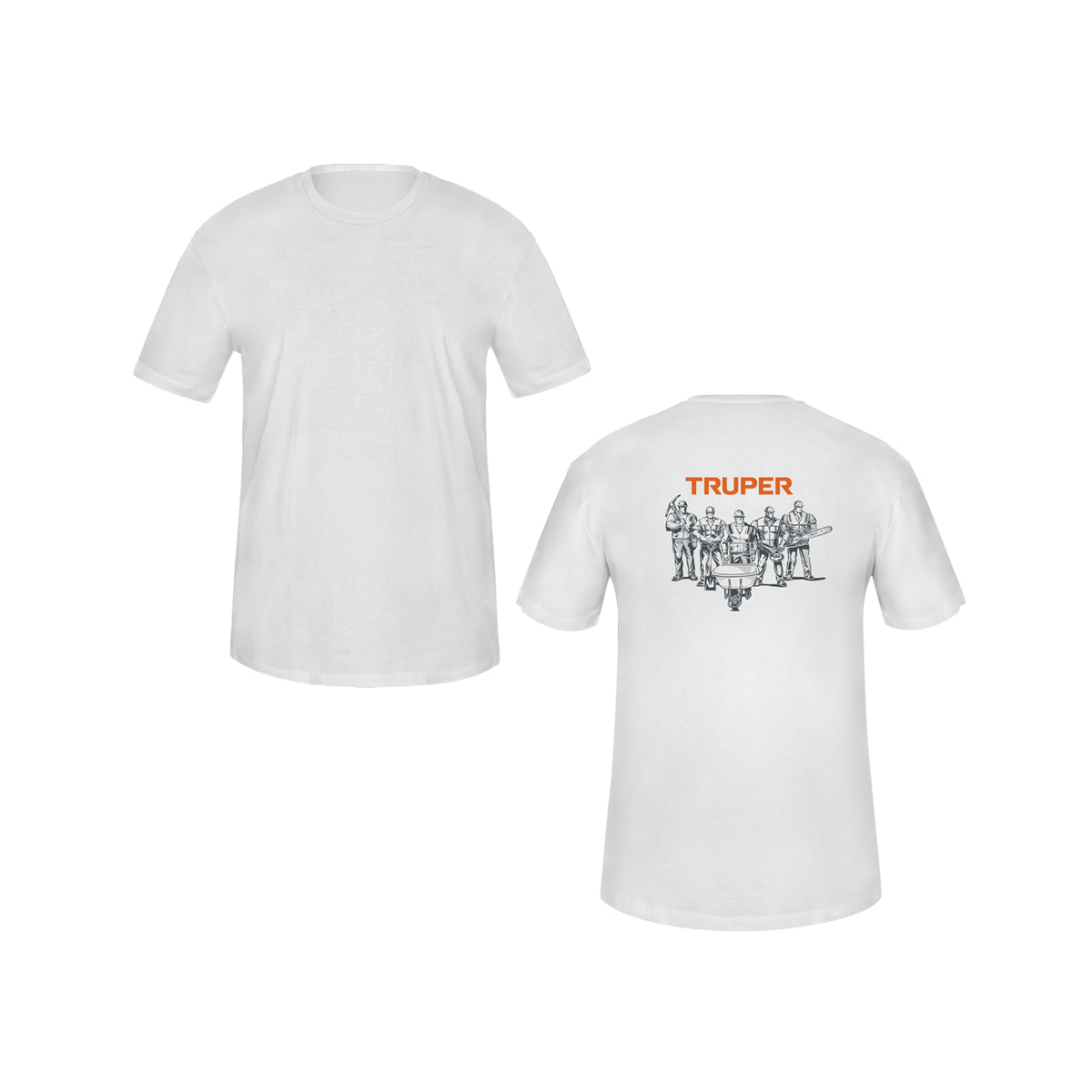 Playera cuello redondo para hombre blanca M, TRUPER — foto oficial 1