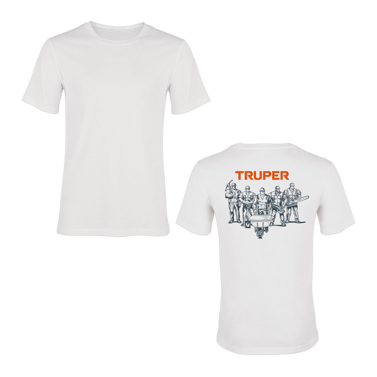 Playera cuello redondo para hombre blanca EG TRUPER — foto oficial 1