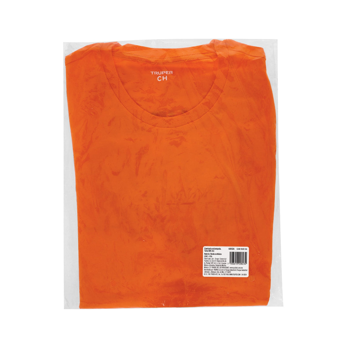 Playera cuello redondo para hombre naranja CH, TRUPER — foto oficial 2