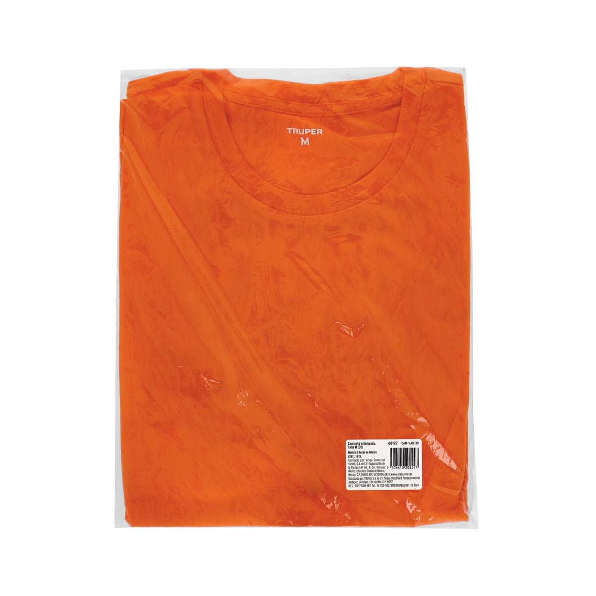 Playera cuello redondo para hombre naranja M, TRUPER — foto oficial 2