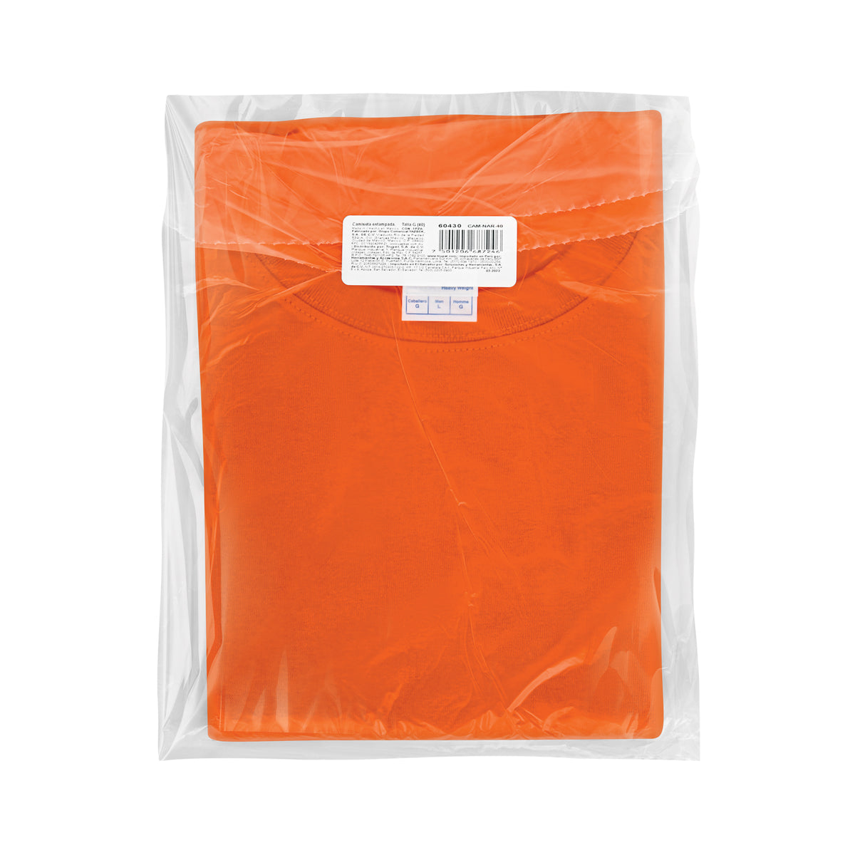 Playera cuello redondo para hombre naranja G TRUPER — foto oficial 2