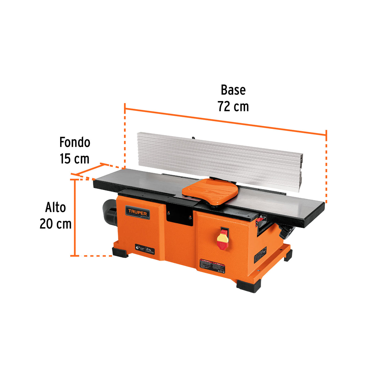 Canteadora de banco 6', 2 HP (1500 W), TRUPER, Truper, SKU 102973 — vista 4