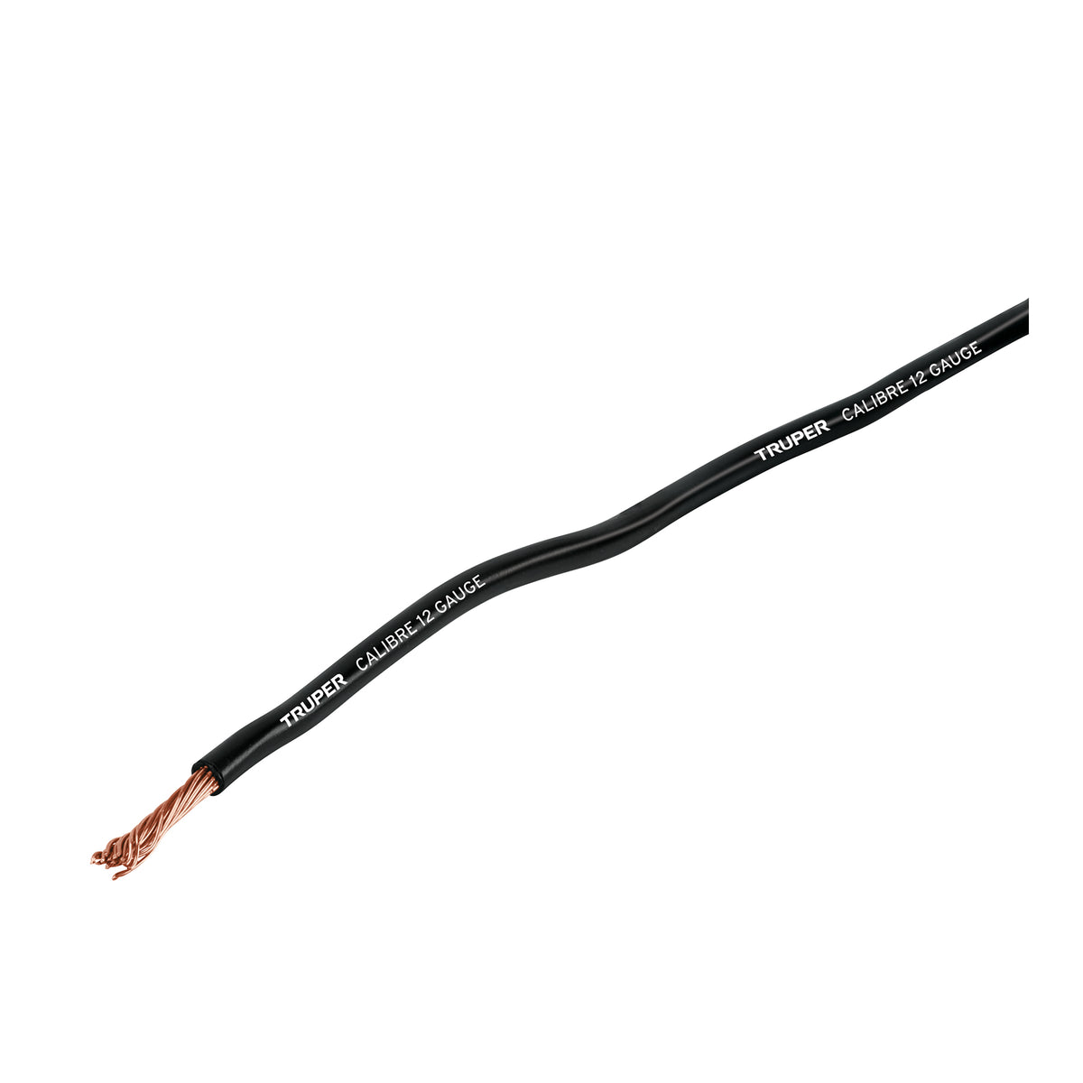 Carrete con 3.5 m de cable primario negro calibre 12, TRUPER, Truper, SKU 101115