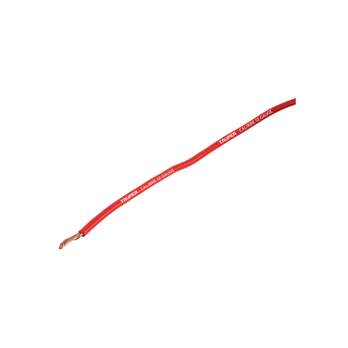 Carrete con 3.5 m de cable primario rojo calibre 12, TRUPER, Truper, SKU 101114