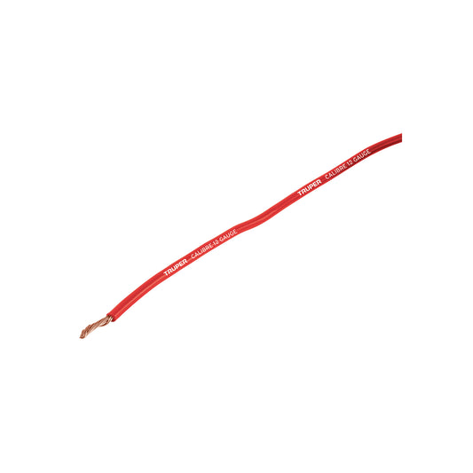 Carrete con 3.5 m de cable primario rojo calibre 12, TRUPER, Truper, SKU 101114