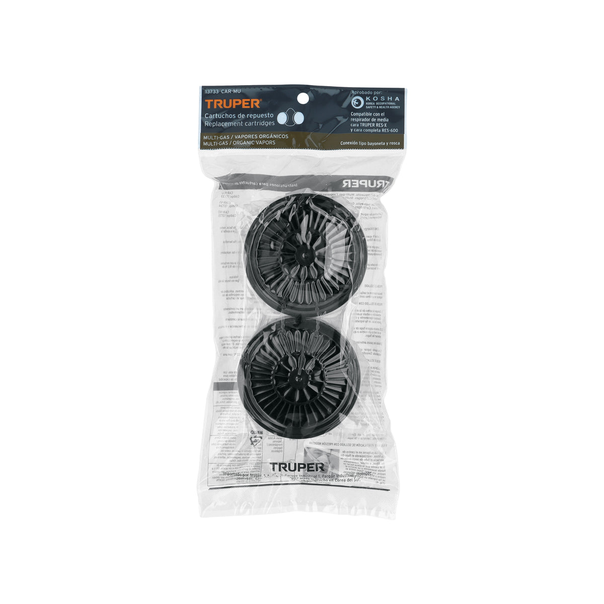 Bolsa con 2 cartuchos de repuesto multi gas TRUPER — foto oficial 2