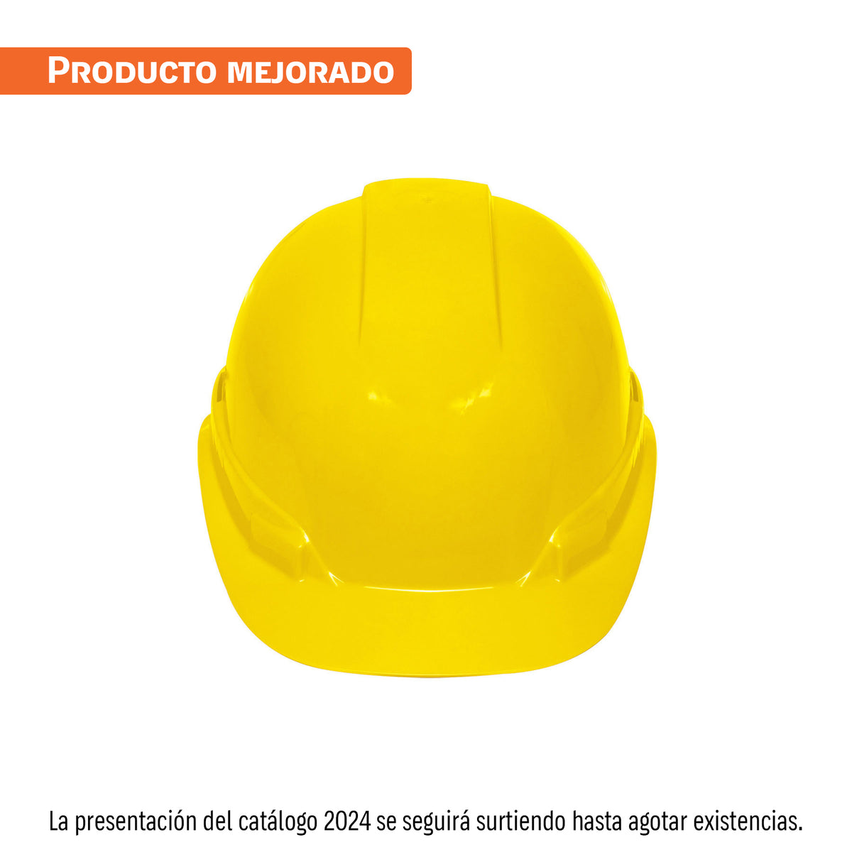 Casco de seguridad ventilado, ajuste de matraca, amarillo — foto oficial 1