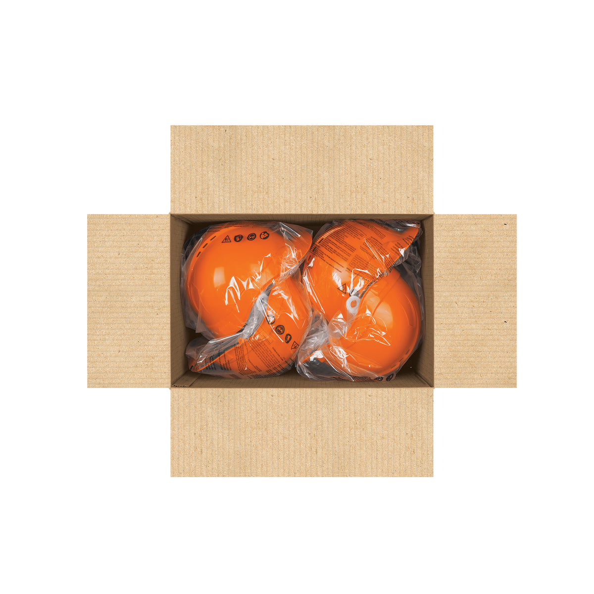 Casco de seguridad ventilado, ajuste de matraca, naranja — foto oficial 2