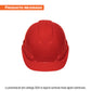 Casco de seguridad ventilado, ajuste de matraca, rojo — foto oficial 1