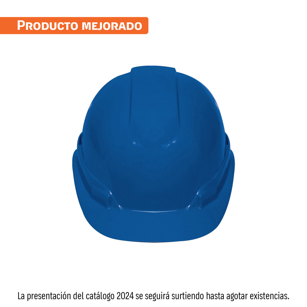 Casco de seguridad ventilado, ajuste de matraca, azul — foto oficial 1