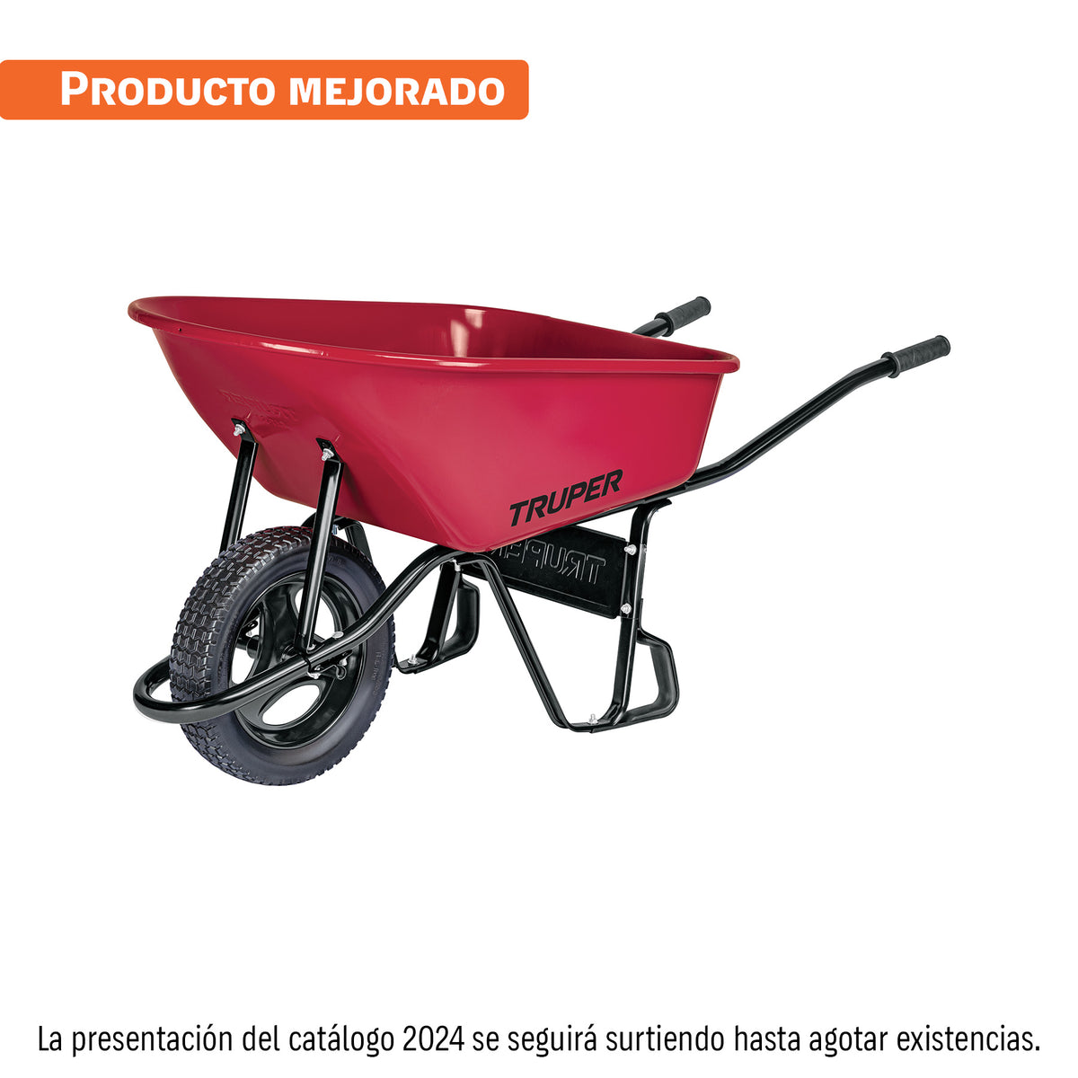 Carretilla 6 ft3 Imponchable, bastidor tubular, TRUPER, Truper, SKU 10255