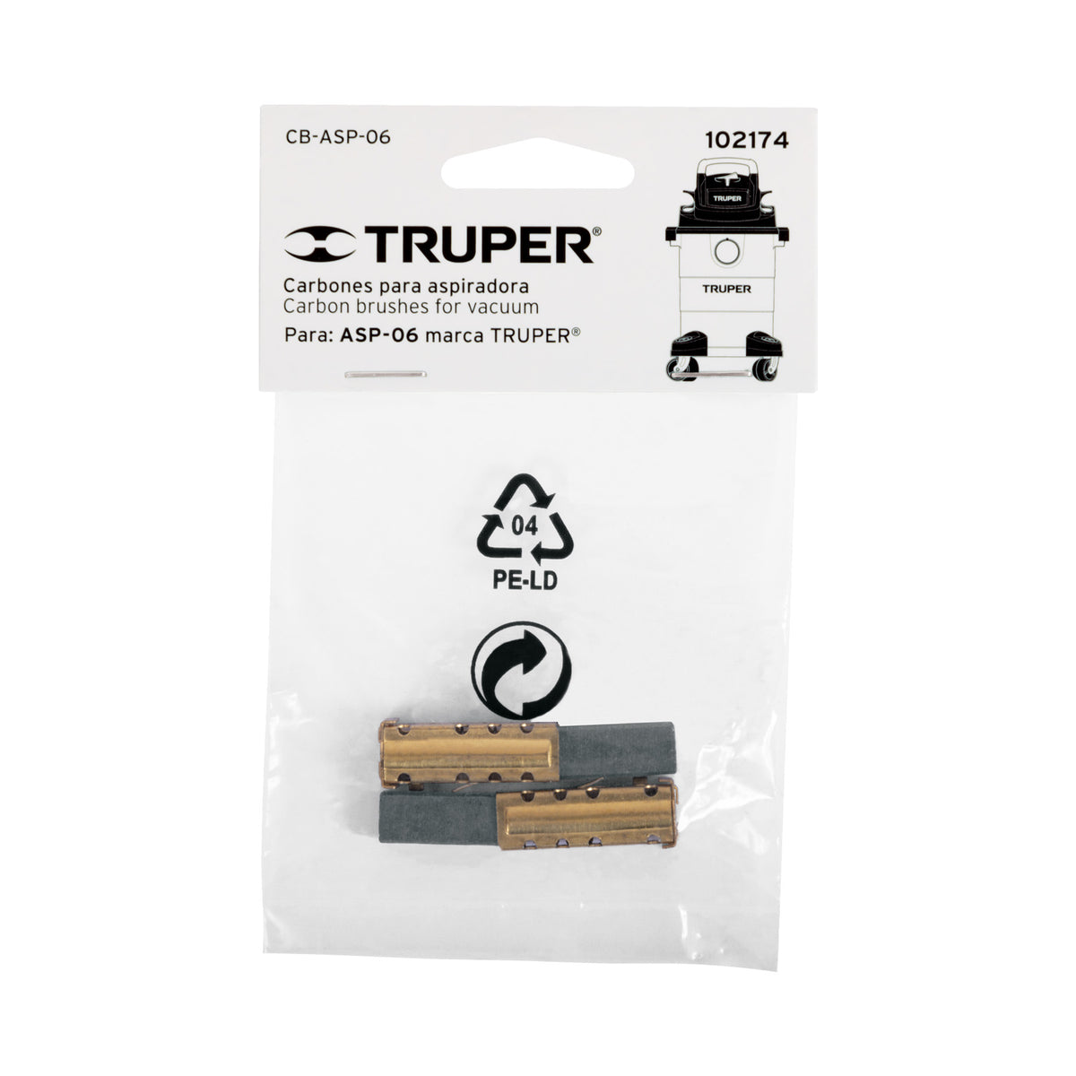 Bolsa con 2 carbones de repuesto para ASP-06, TRUPER — foto oficial 2