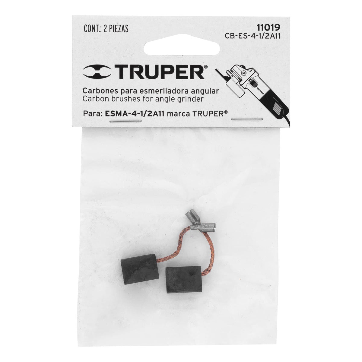 Bolsa con 2 carbones de repuesto para ESMA-4-1/2A11, TRUPER — foto oficial 2