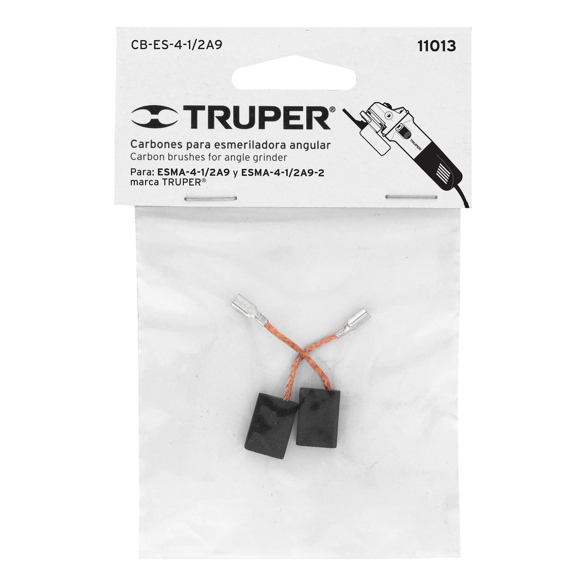 Bolsa con 2 carbones de repuesto para ESMA-4-1/2A9, TRUPER — foto oficial 2