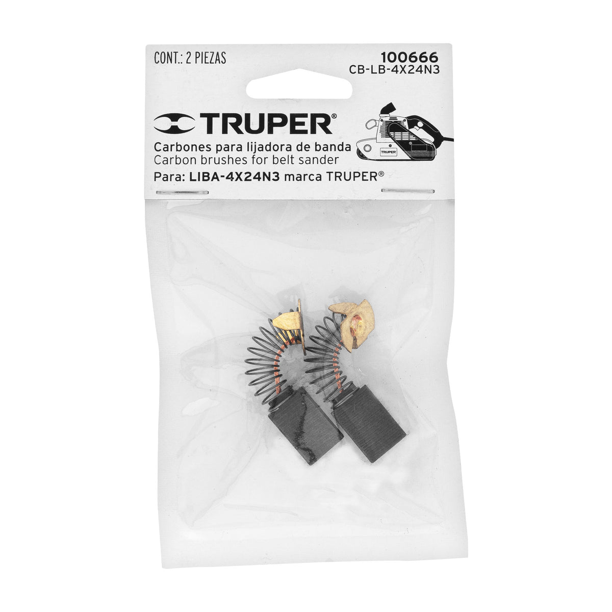 Bolsa con 2 carbones de repuesto para LIBA-4X24N3, TRUPER — foto oficial 2