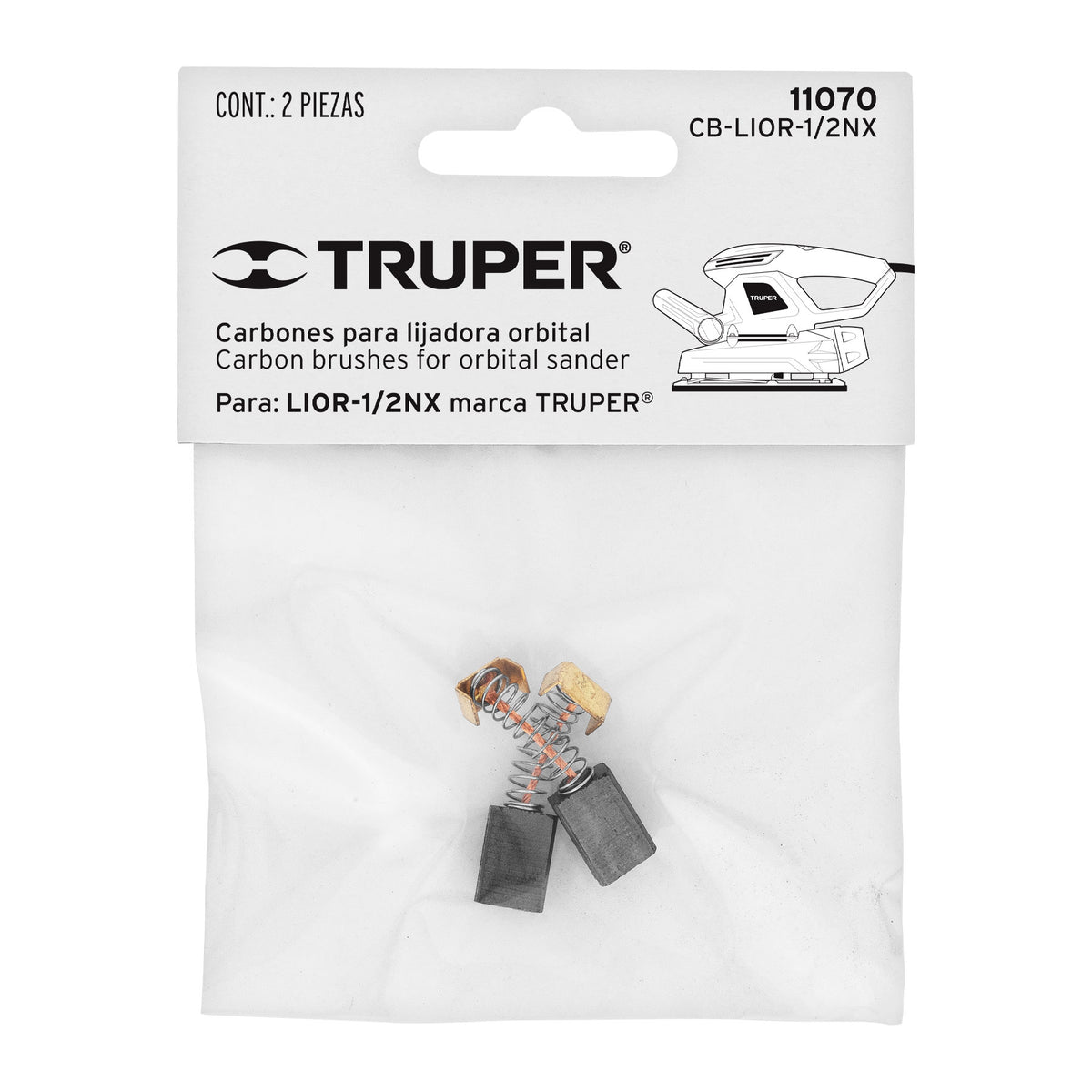 Bolsa con 2 carbones de repuesto para LIOR-1/2NX, TRUPER — foto oficial 2